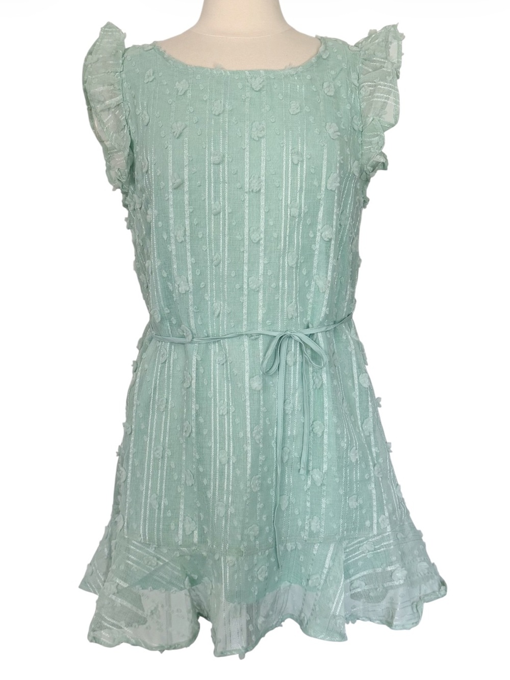 NWT Umgee Green Mini Dress Size L RUNS SMALL
